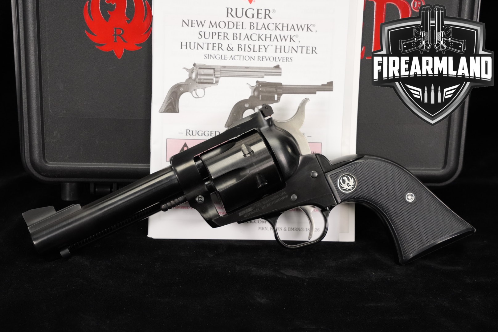 Ruger New Model Blackhawk 357 Magnum 4.62 Blued +ORIG CASE-img-0