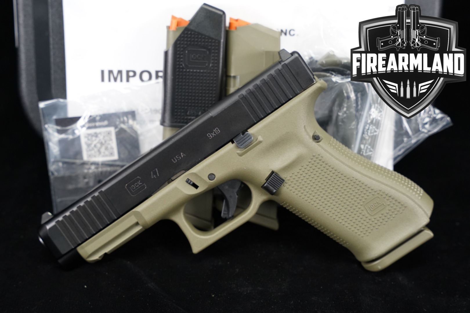 Glock G47 Gen5 MOS 9mm Luger Two-Tone Battlefield Green in Excellent Condition Thumbnail