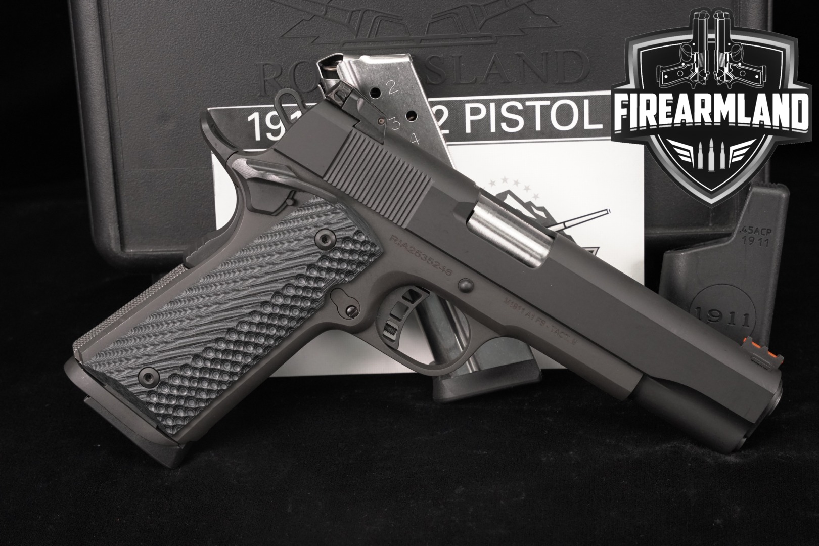 Rock Island Armory (RIA) M1911 A1 FS Tactical II 9mm Luger Black in Good Condition Thumbnail