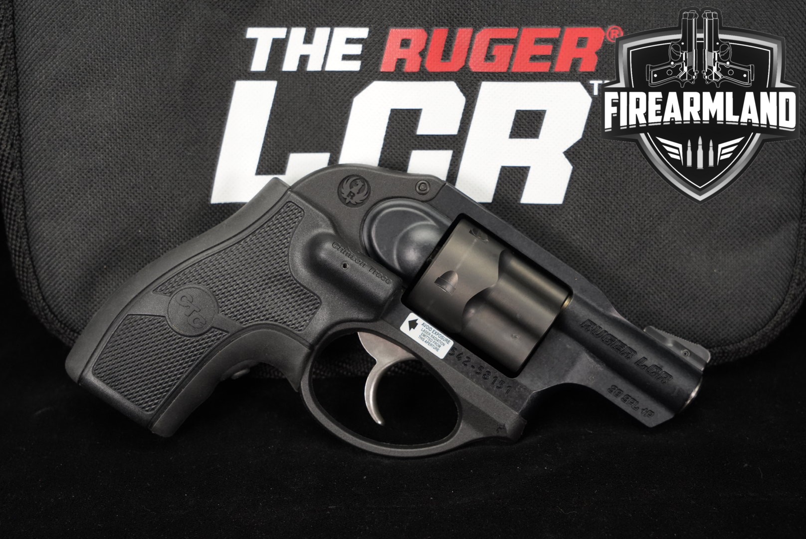 2013 Sturm Ruger LCR .38 Special +P, Crimson Trace Lasergrips .38 Spl. Black in Excellent Condition Thumbnail