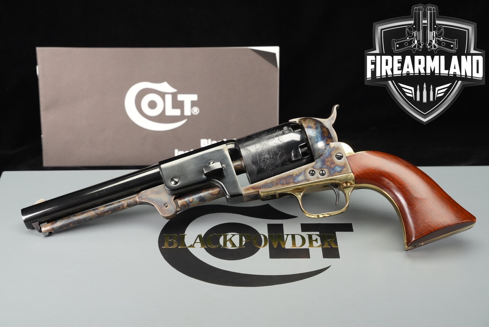 Colt Blackpowder Arms Co. 3rd Model Dragoon Signature Series (Third Generation) .44 Two-Tone Color Case-Hardened & Blued in Very Good Condition Thumbnail