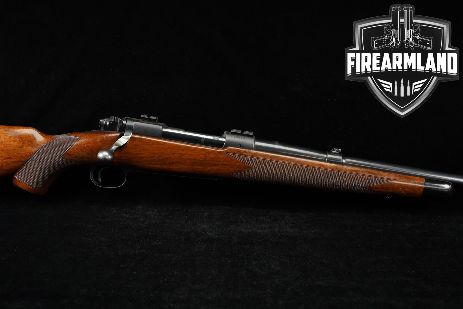 1951 Winchester Repeating Arms Model 70 Super Grade, Pre-64 .300 Wby. Mag. Blued & Walnut in Fair Condition Thumbnail
