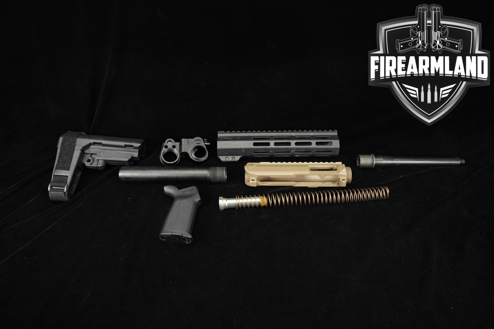 AR15 AR9 Upper Receiver Parts 9mm Luger 8" AR-15 9 Barrel Handguard Brace-img-0