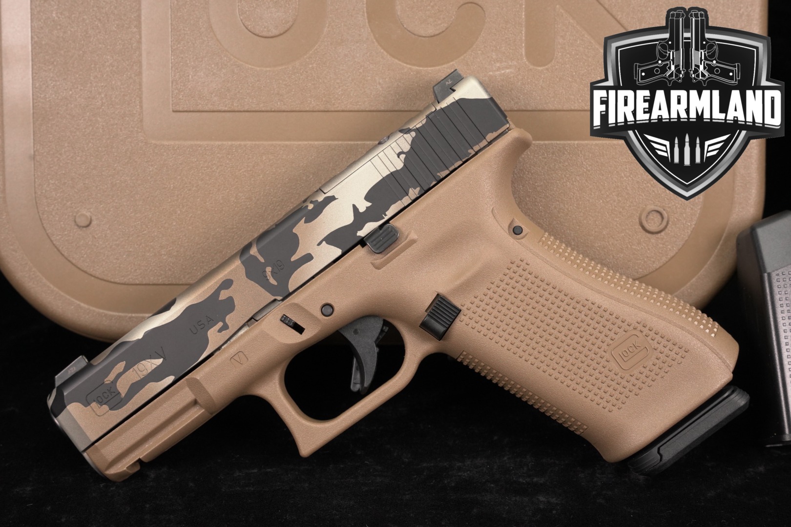 Glock 19X MOS G19X V Series 9mm 4.02" Coyote Tan +ORIG CASE-img-0