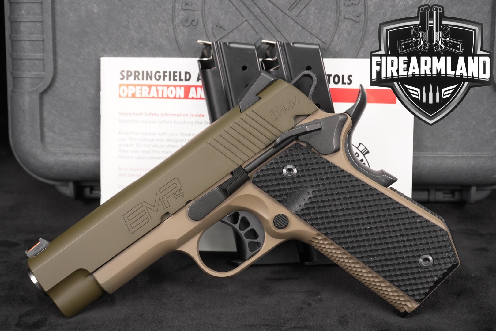 Springfield Armory EMP 4 Concealed Carry Contour 9mm Luger Two-Tone OD Green & FDE in Very Good Condition Thumbnail