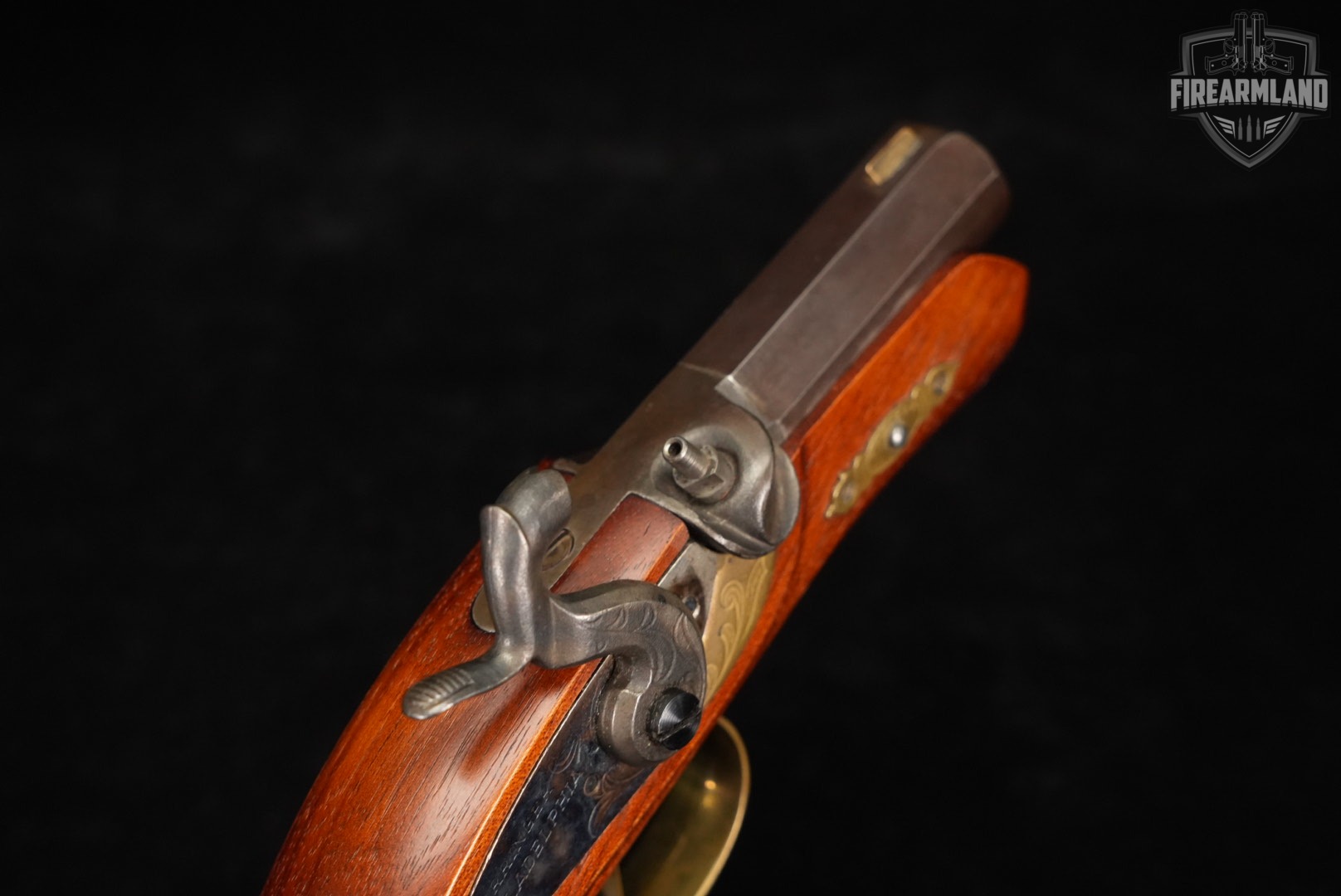 Dikar Philadelphia Derringer 45 Caliber 3" Case-Hardened & Hardwood OCTAGON-img-10