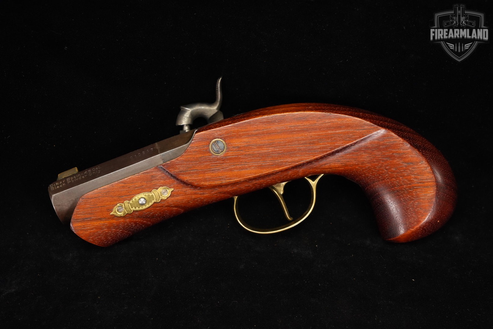 Dikar Philadelphia Derringer 45 Caliber 3" Case-Hardened & Hardwood OCTAGON-img-3