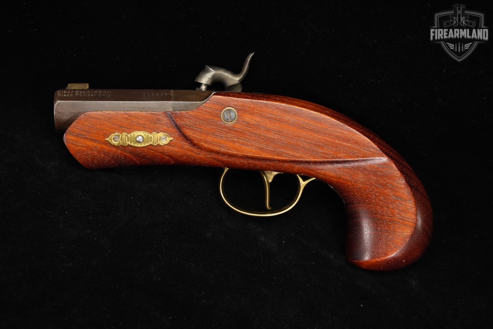 Dikar Philadelphia Derringer 45 Caliber 3" Case-Hardened & Hardwood OCTAGON-img-4