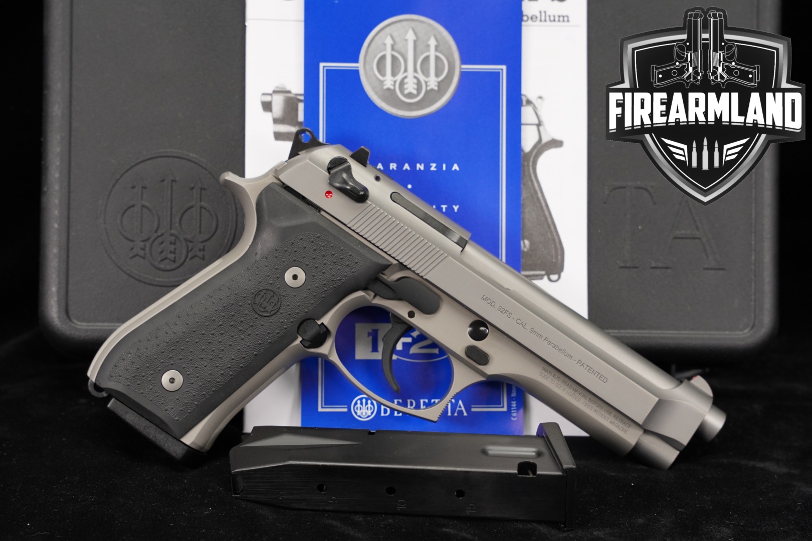 2026 Beretta 92FS Inox 9mm Luger Two-Tone Stainless & Grey in Excellent Condition Thumbnail
