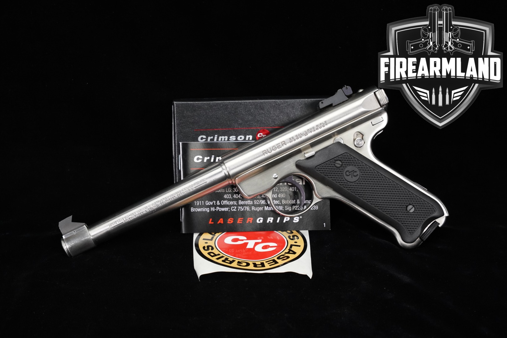 1990 Sturm Ruger Mark II Target .22 LR Brushed Stainless in Good Condition Thumbnail