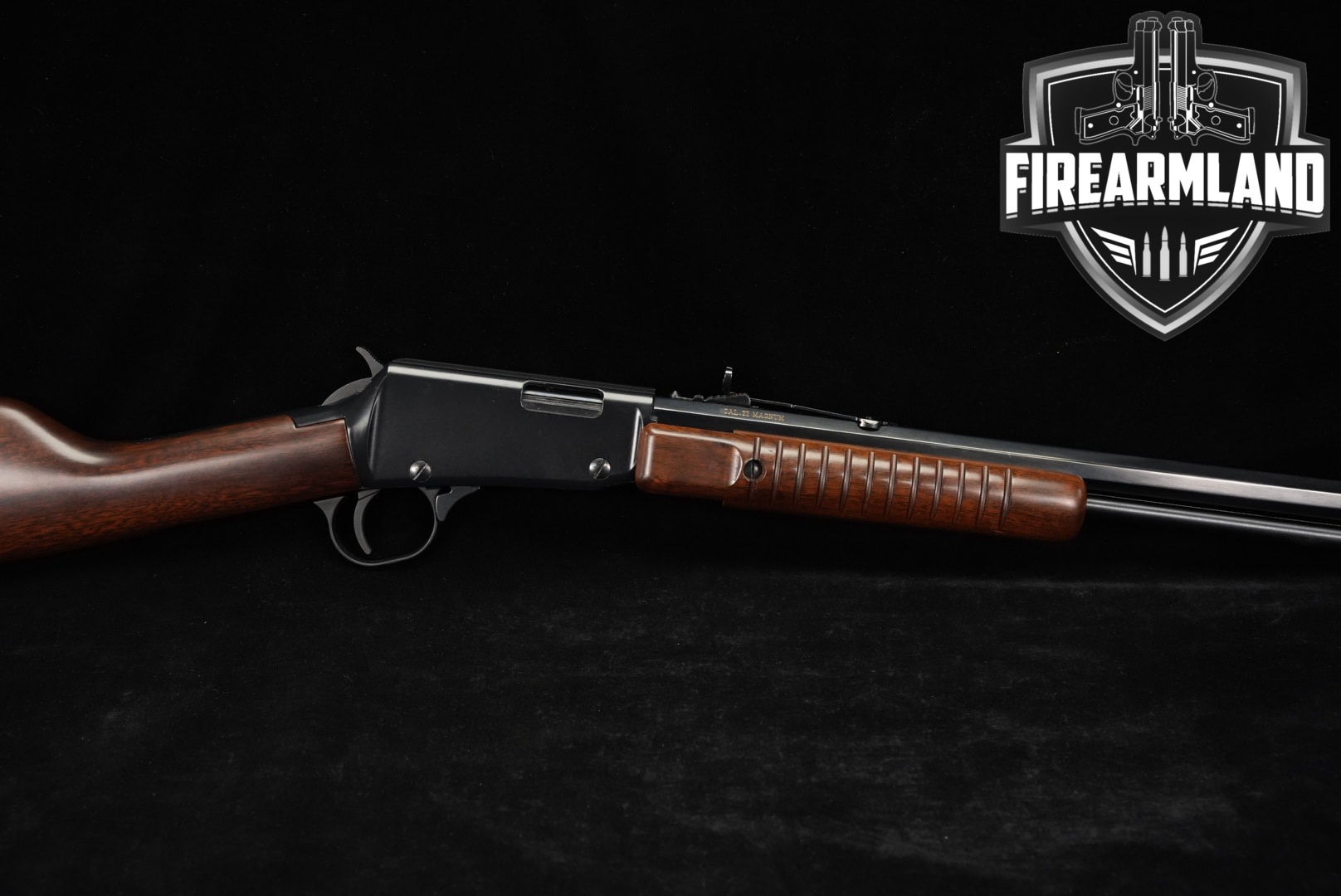 Henry Pump Action Octagon 22 Magnum / WMR 20.5" Blued & Walnut H003-TM-img-0