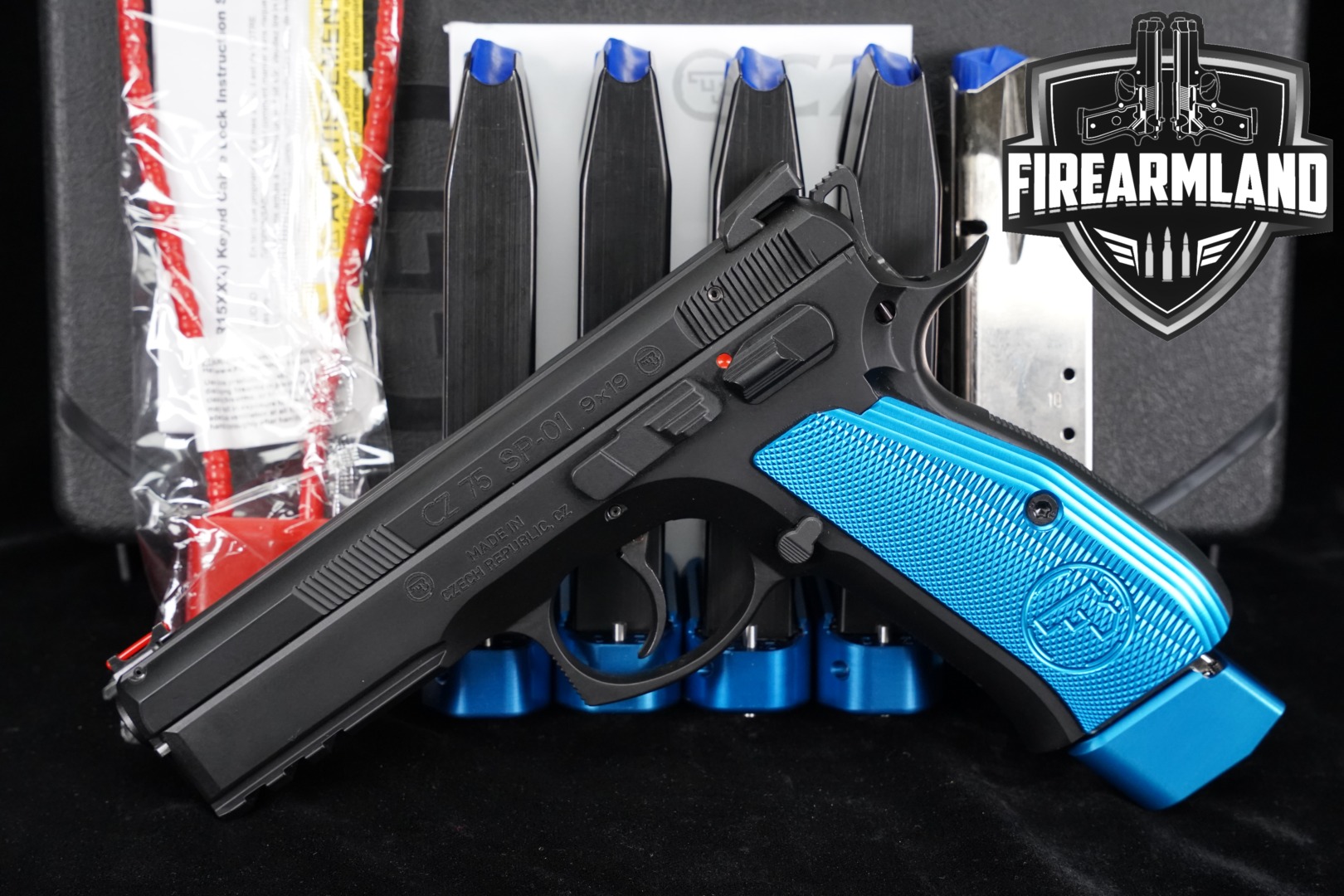 CZ CZ 75 SP-01 Blue 9mm Luger Black in Excellent Condition Thumbnail