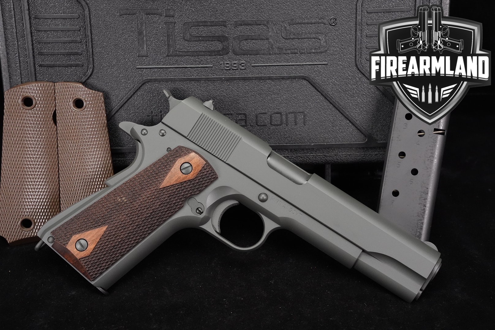Tisas M1911 A1 GOVT 45 ACP 1911 5" Gray M1911A1 +2 MAGS & ORIG CASE-img-0
