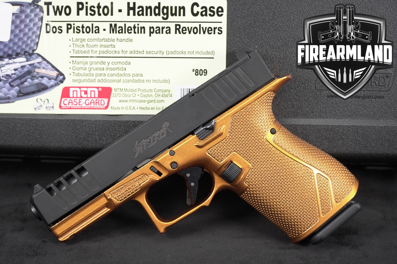Great Lakes Firearms GL19 Striker 9mm Luger Two-Tone Black & Bronze in Very Good Condition Thumbnail