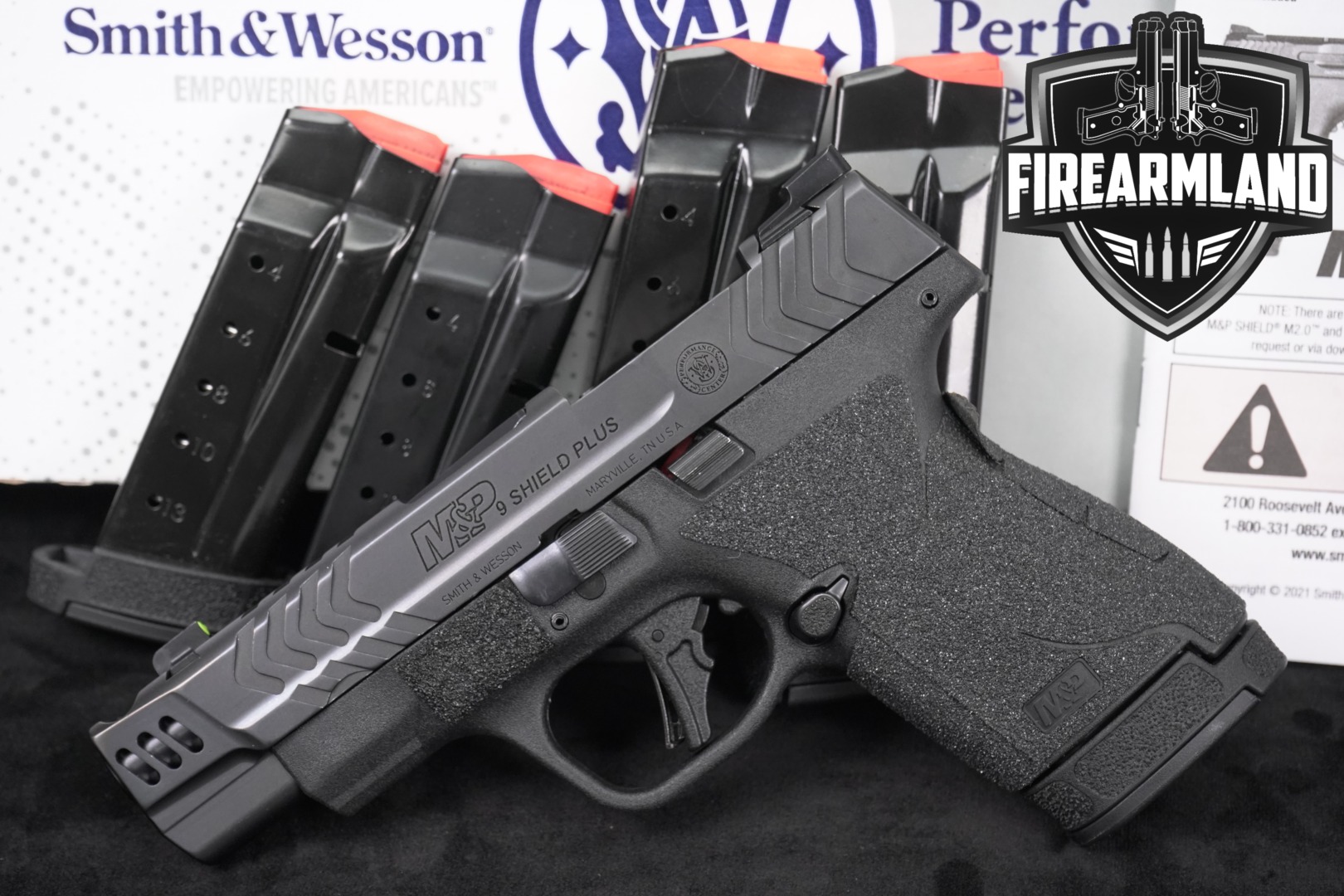 Smith & Wesson (S&W) M&P9 Shield Plus Performance Center Carry Comp 9mm Luger Black in Excellent Condition Thumbnail