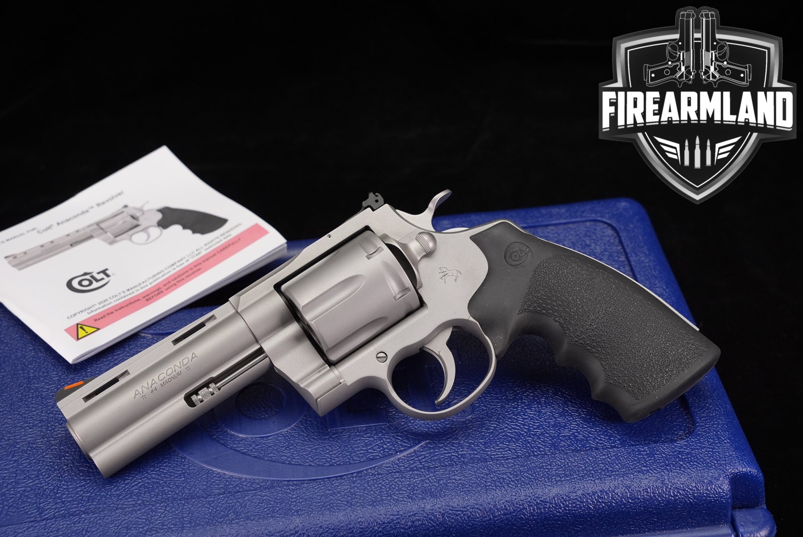 DESIRED Colt Anaconda 44 Rem Mag 4 Stainless +ORIG CASE-img-0
