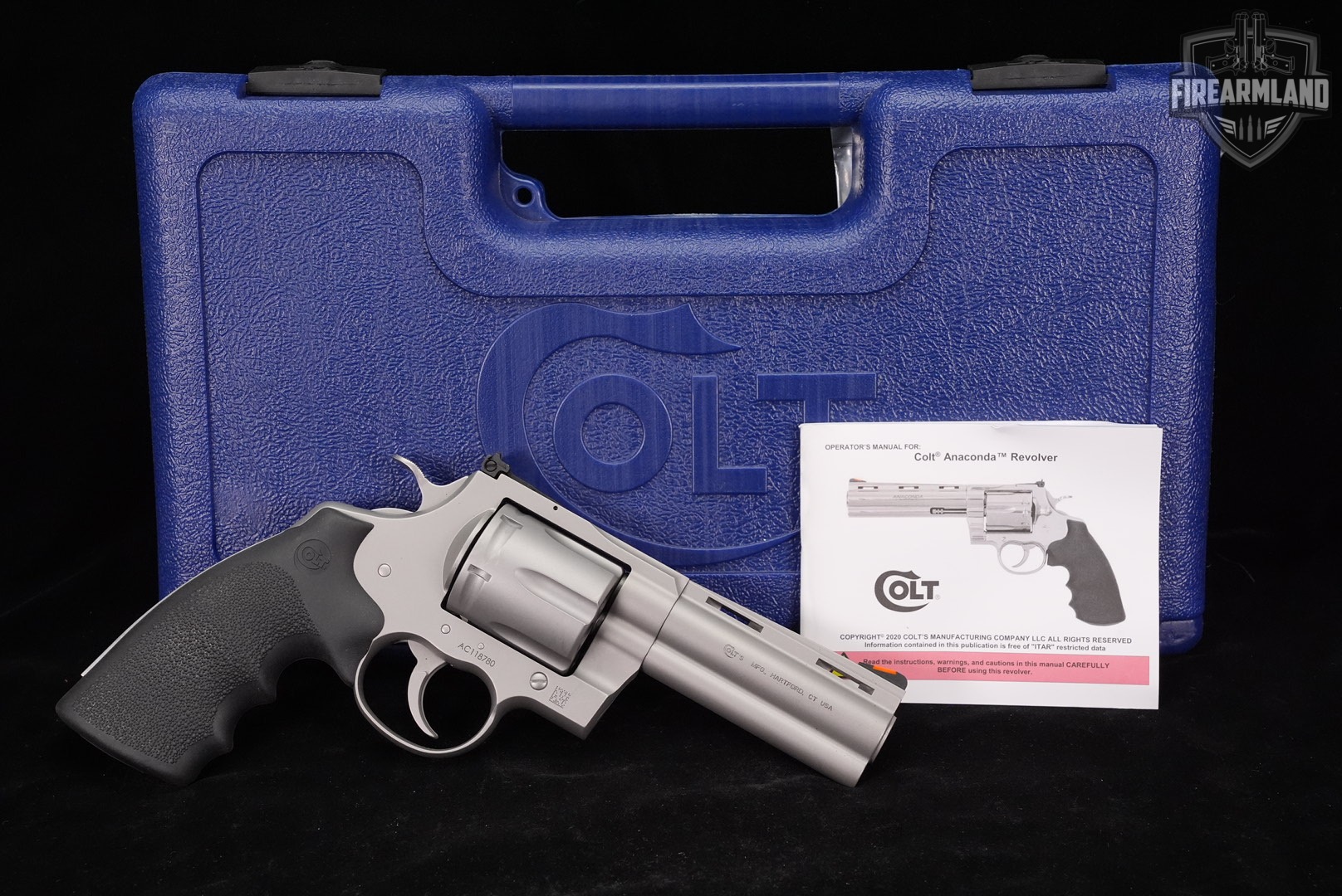 DESIRED Colt Anaconda 44 Rem Mag 4 Stainless +ORIG CASE-img-2