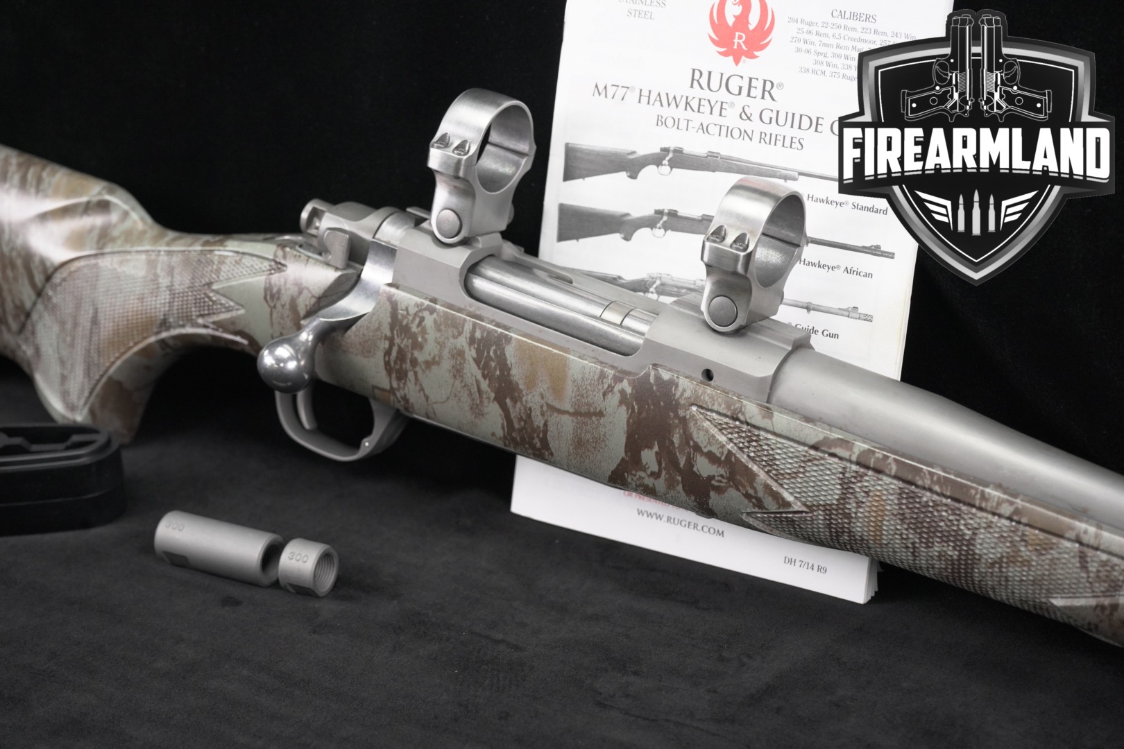 2016 Sturm Ruger M77 Hawkeye All-Weather .308 Win. Stainless & Camo in Good Condition Thumbnail
