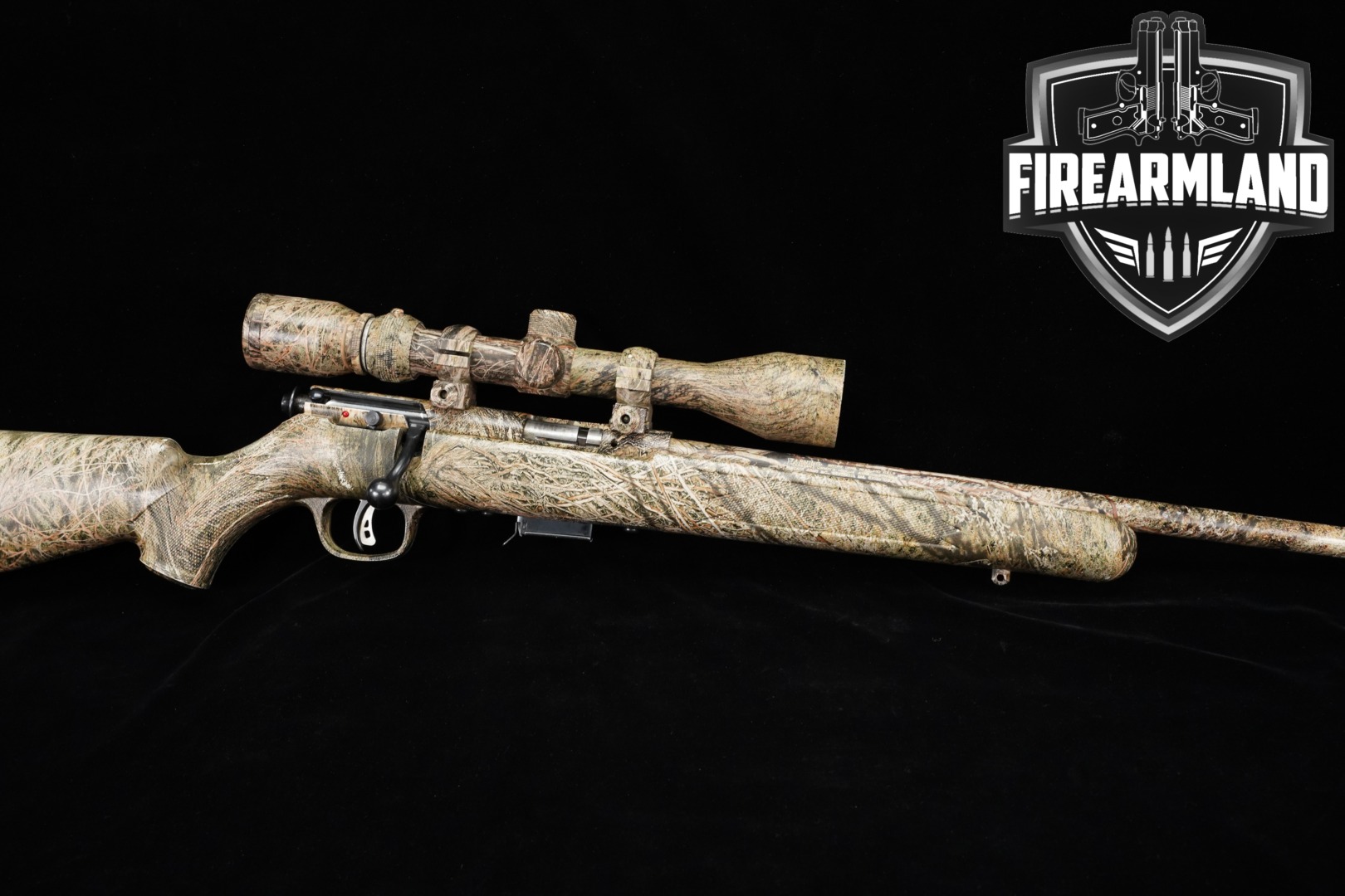 Savage Arms 93R17 Brush Camo (Mossy Oak Brush) .17 HMR Mossy Oak Brush Camo in Good Condition Thumbnail