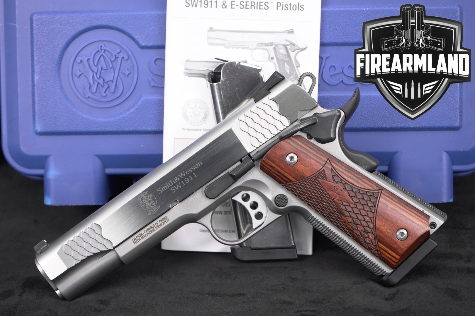 Smith & Wesson (S&W) SW1911 E-Series .45 ACP Satin Stainless in Excellent Condition Thumbnail