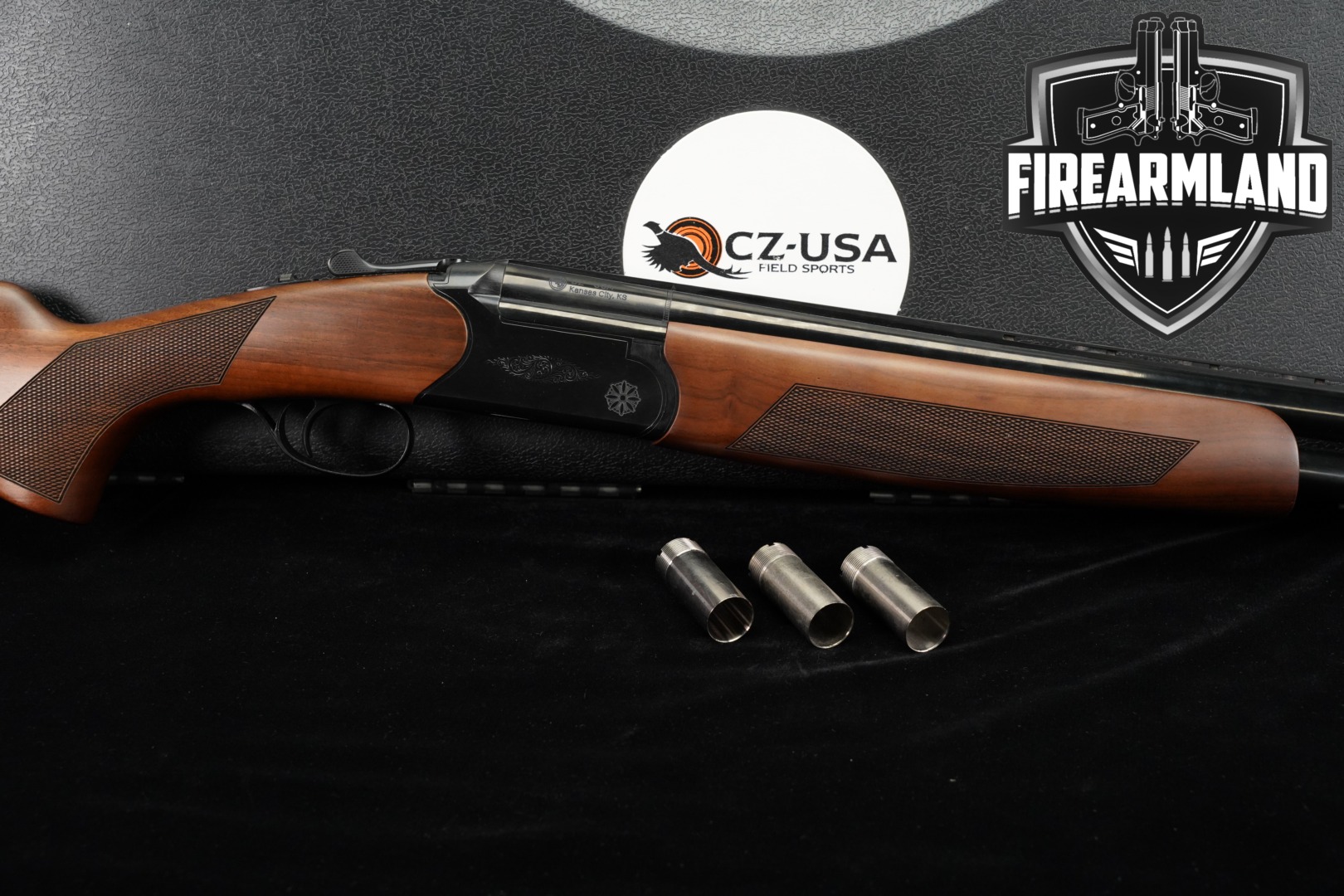 CZ Drake 12-Gauge 28" Black Chrome & Walnut O/U Huglu +ORIG BOX-img-0