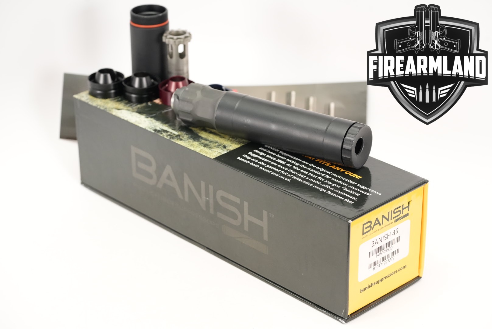 Silencer Central Banish-45 ACP 6.5" Suppressor Banish45 +ORIG BOX-img-0