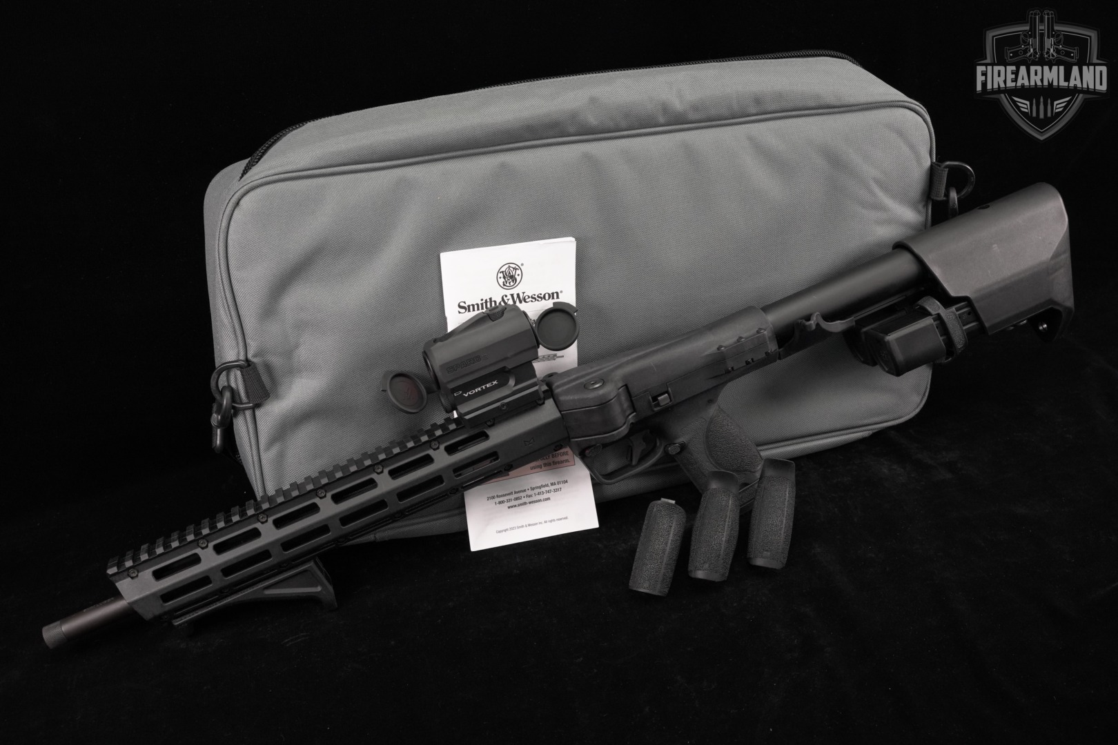 Smith & Wesson M&P FPC S&W 9mm 16.12" THREADED +3 MAGS, CASE, VORTEX OPTICS-img-2