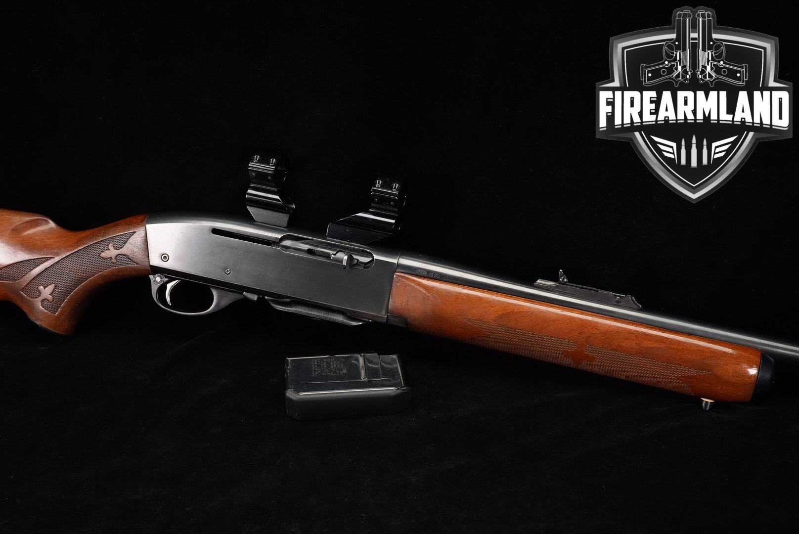 Remington Model 742 Woodsmaster 30-06 22" Walnut M724 +2 MAGS, SCOPE RINGS-img-0