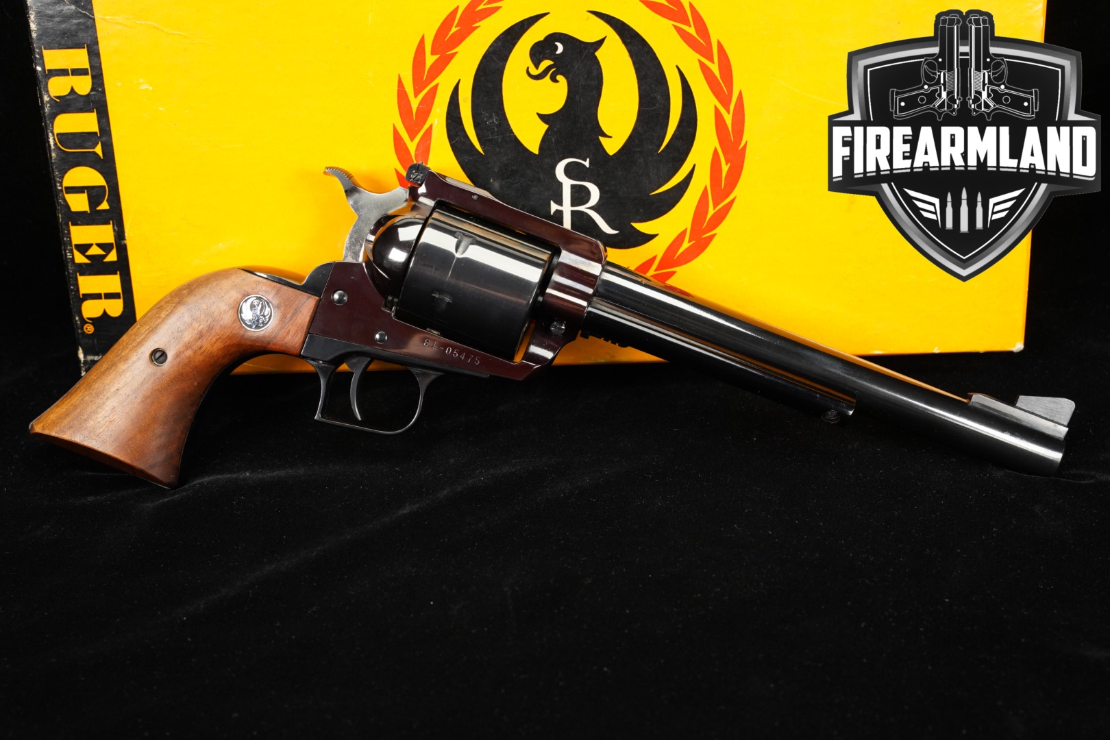 1970s Ruger New Model Super Blackhawk 44 Rem Mag 7.5 Blued +ORIG BOX-img-0