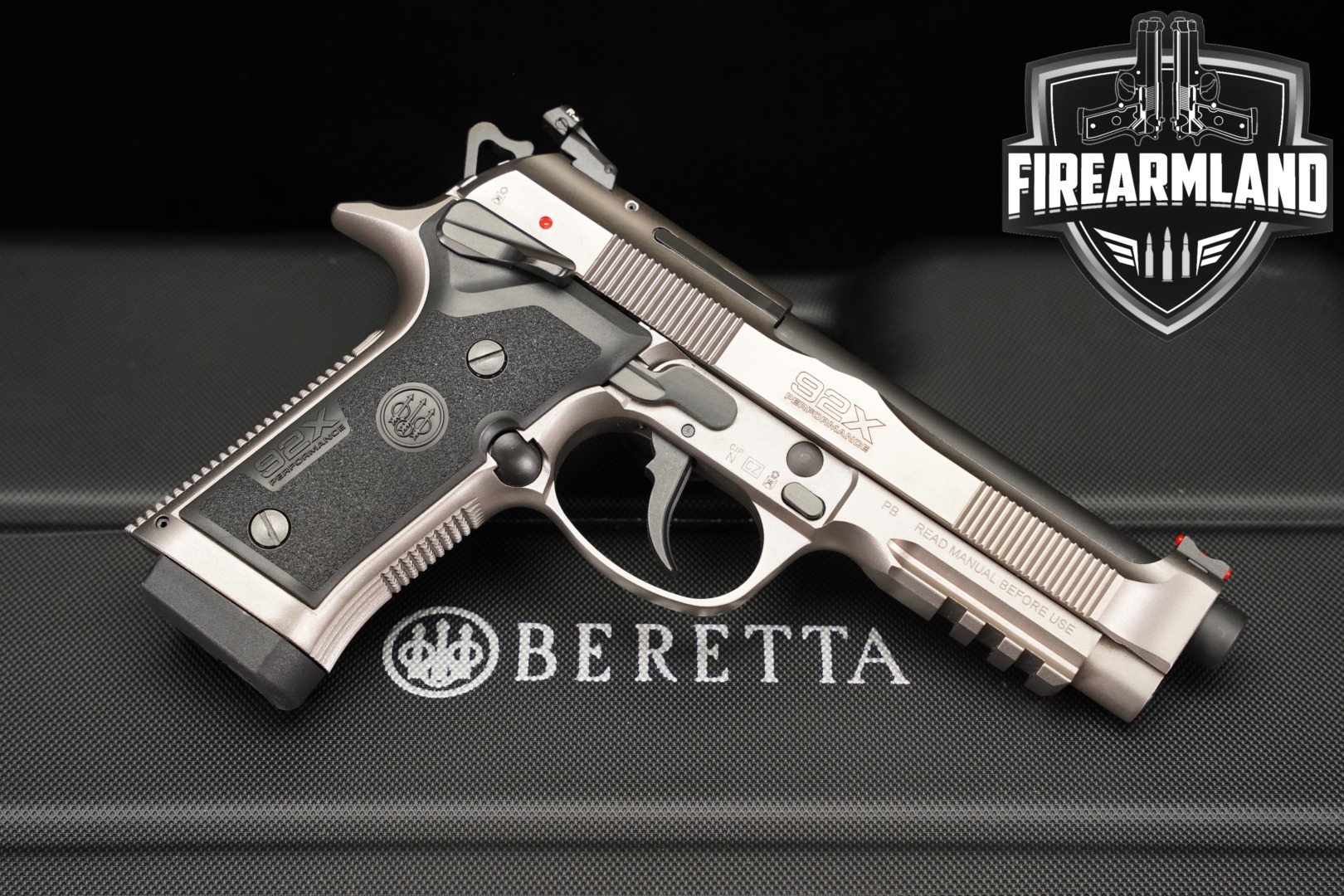 Beretta 92X Performance 9mm Luger Satin Nickel in Very Good Condition Thumbnail
