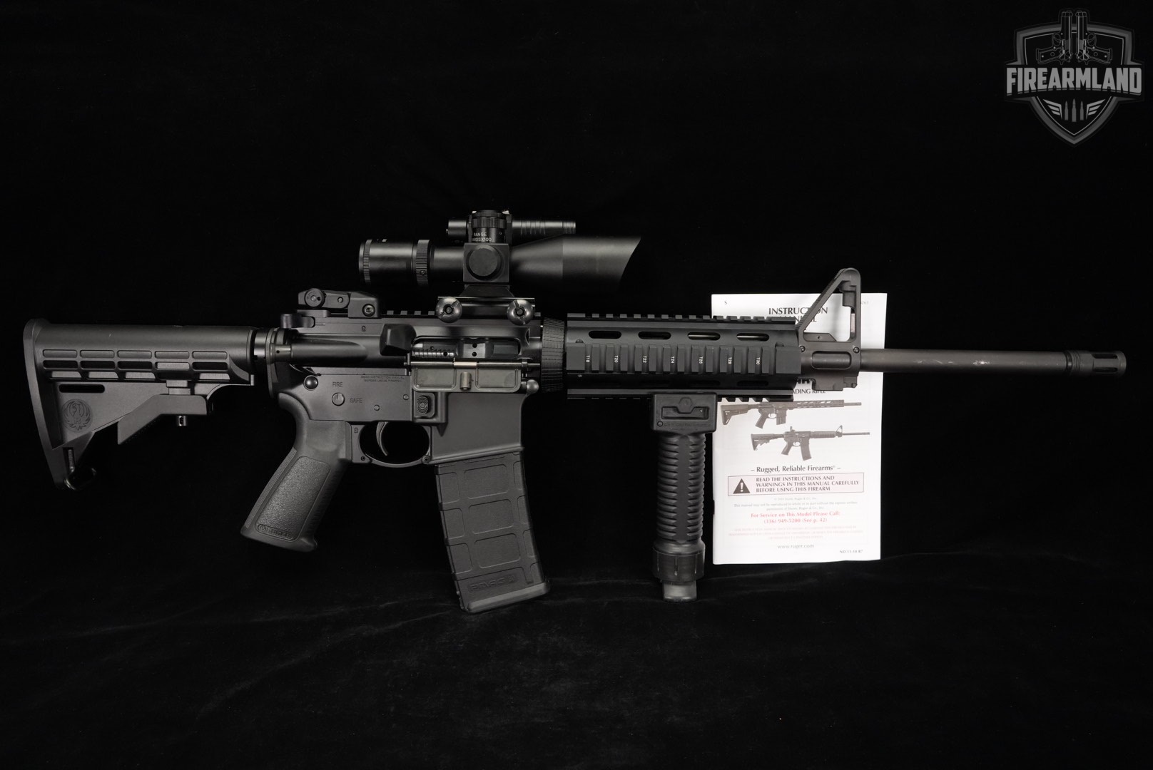 Ruger AR-556 5.56 NATO AR15 16" 15 AR556 +SCOPE, GRIP-POD-img-3