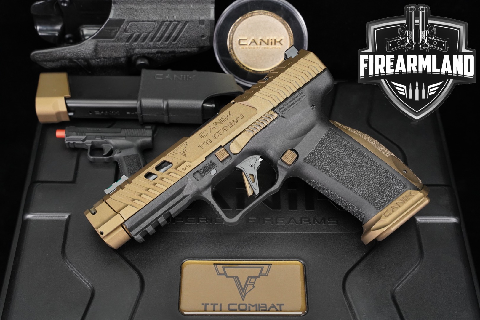 Canik TTI Combat 9mm Luger Two-Tone TTI Bronze in Excellent Condition Thumbnail