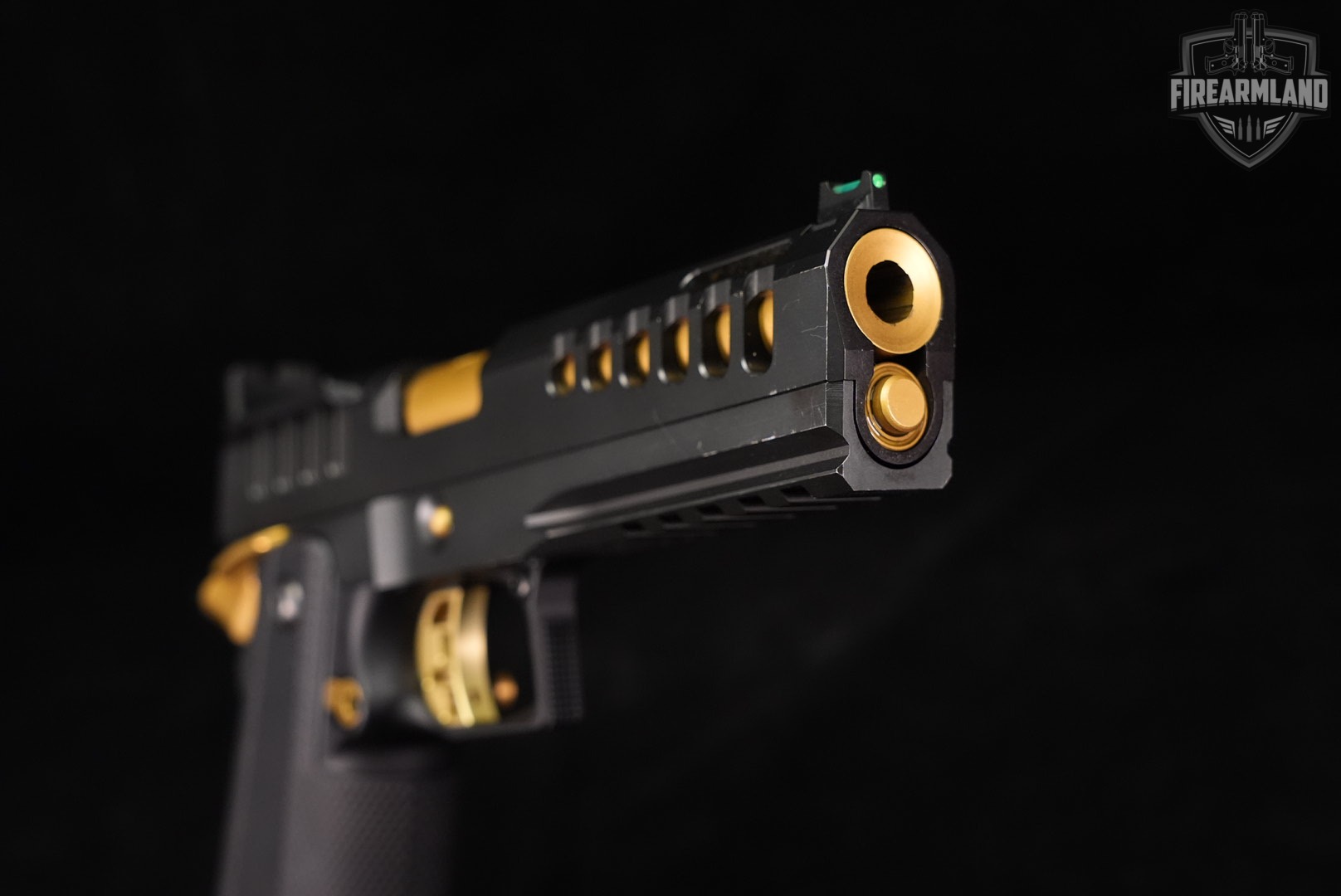 DESIRED Watchtower Defense Demolitia 9mm 1911 2011 GOLD BARREL +ORIG CASE-img-10
