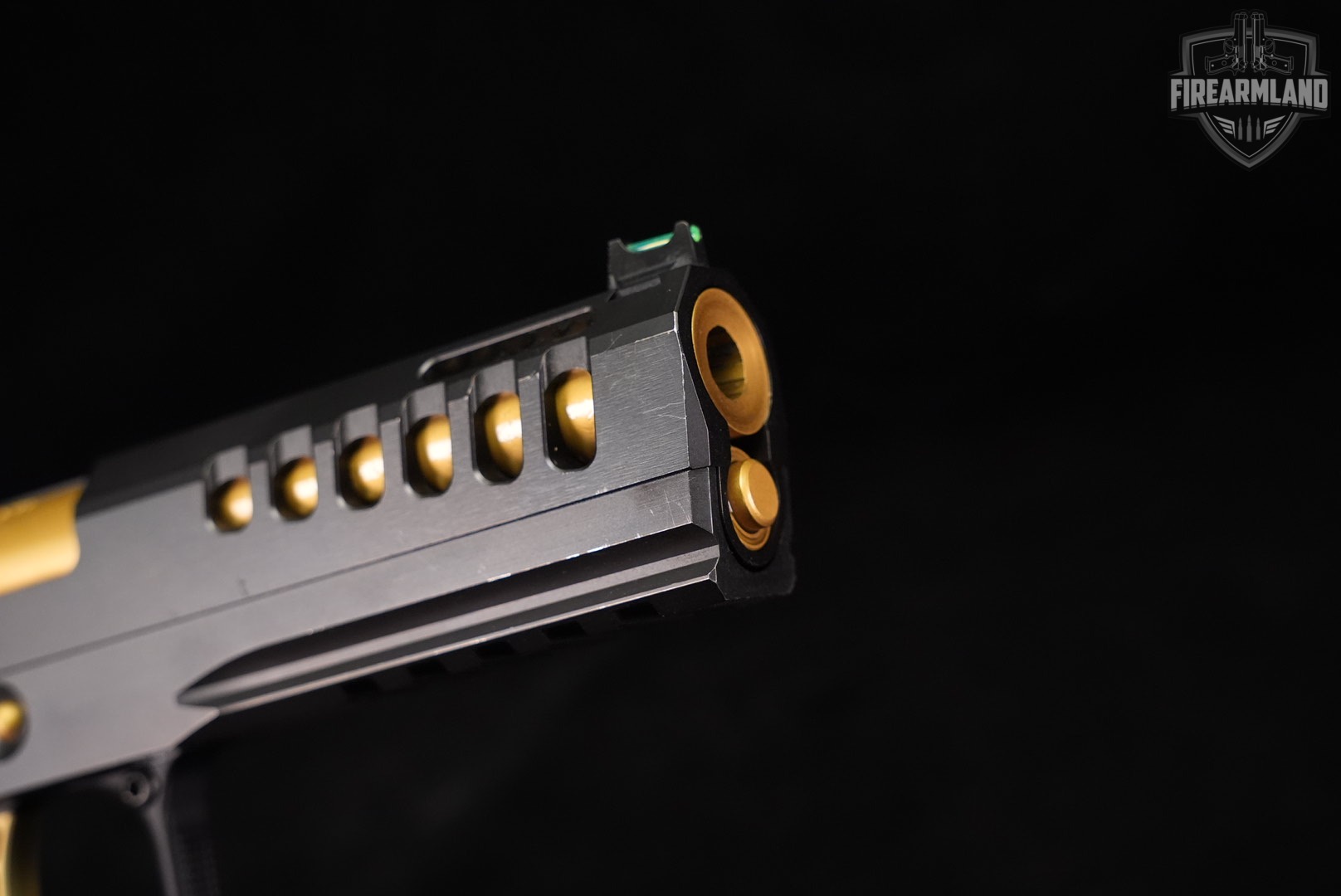 DESIRED Watchtower Defense Demolitia 9mm 1911 2011 GOLD BARREL +ORIG CASE-img-11