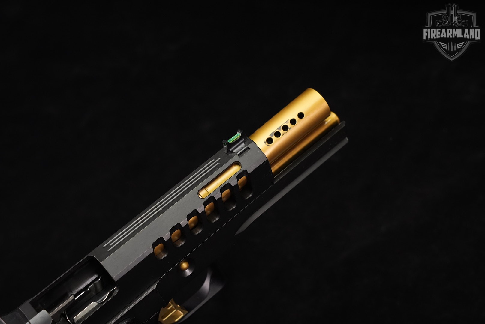 DESIRED Watchtower Defense Demolitia 9mm 1911 2011 GOLD BARREL +ORIG CASE-img-15