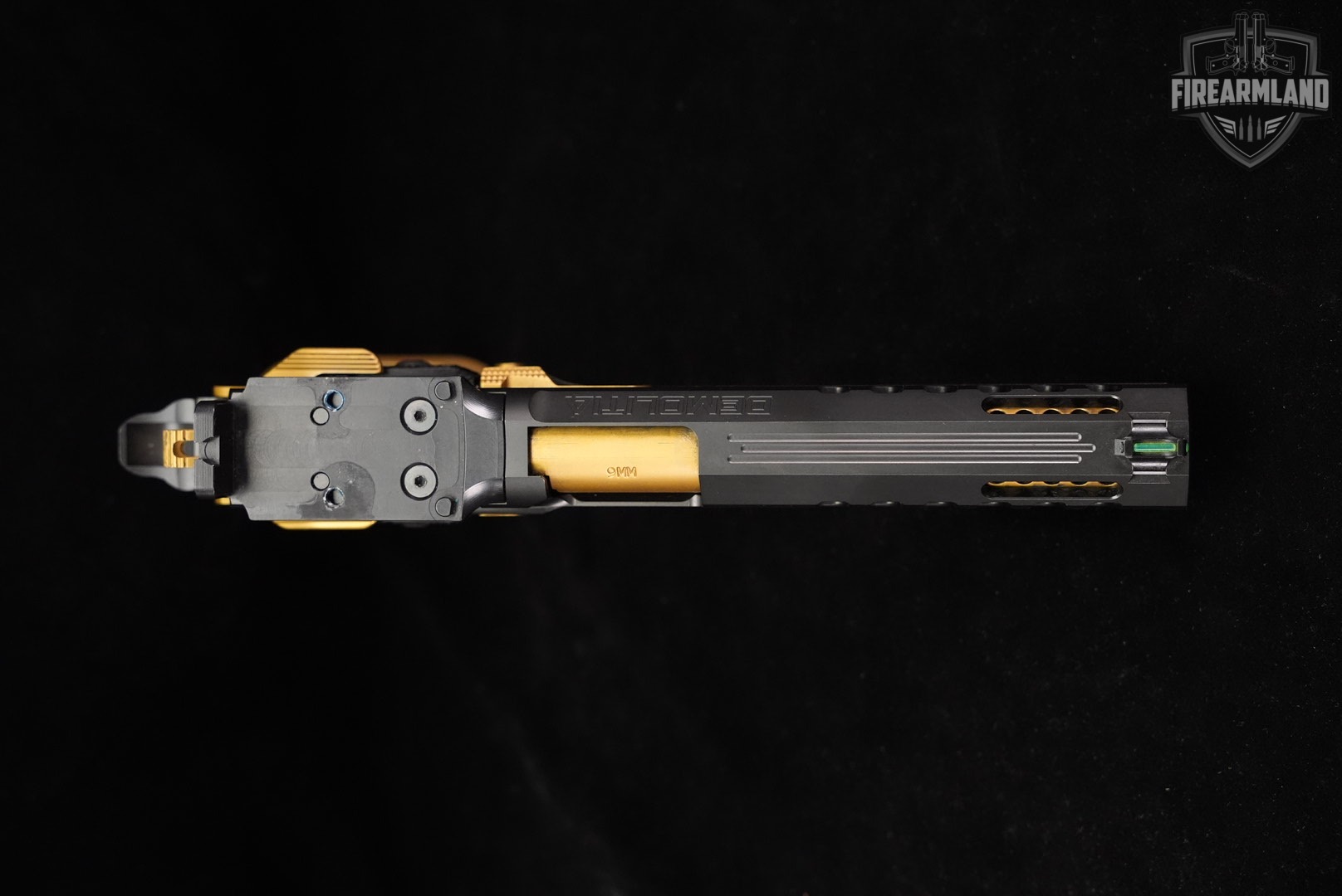 DESIRED Watchtower Defense Demolitia 9mm 1911 2011 GOLD BARREL +ORIG CASE-img-7