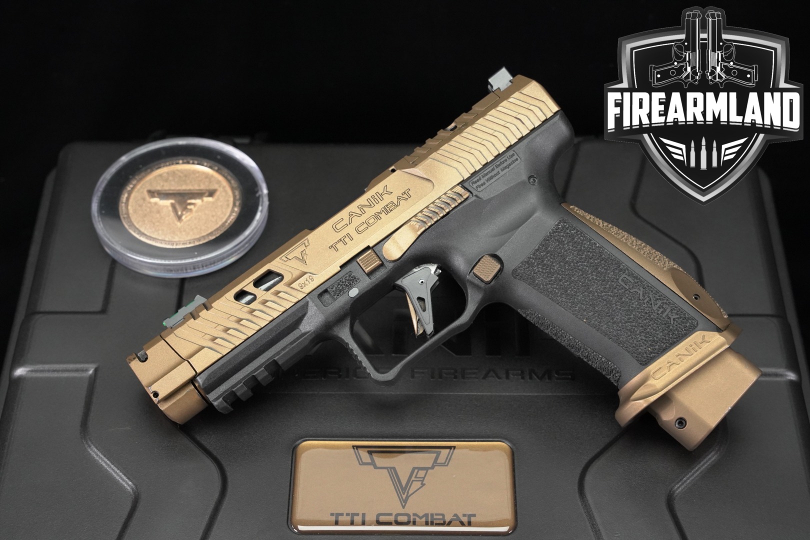 Canik TTI Combat 9mm Luger Two-Tone TTI Bronze in Good Condition Thumbnail