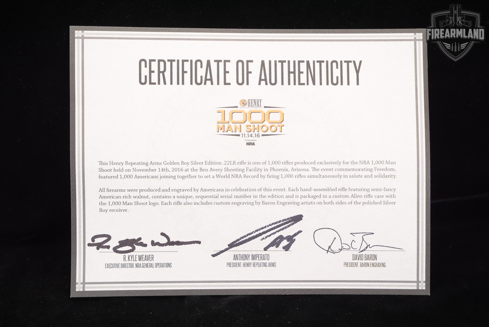 LIMITED 16 Of 1000 Henry Golden Boy Silver NRA 22LR 20" OCTAGON +ORIG CASE-img-28