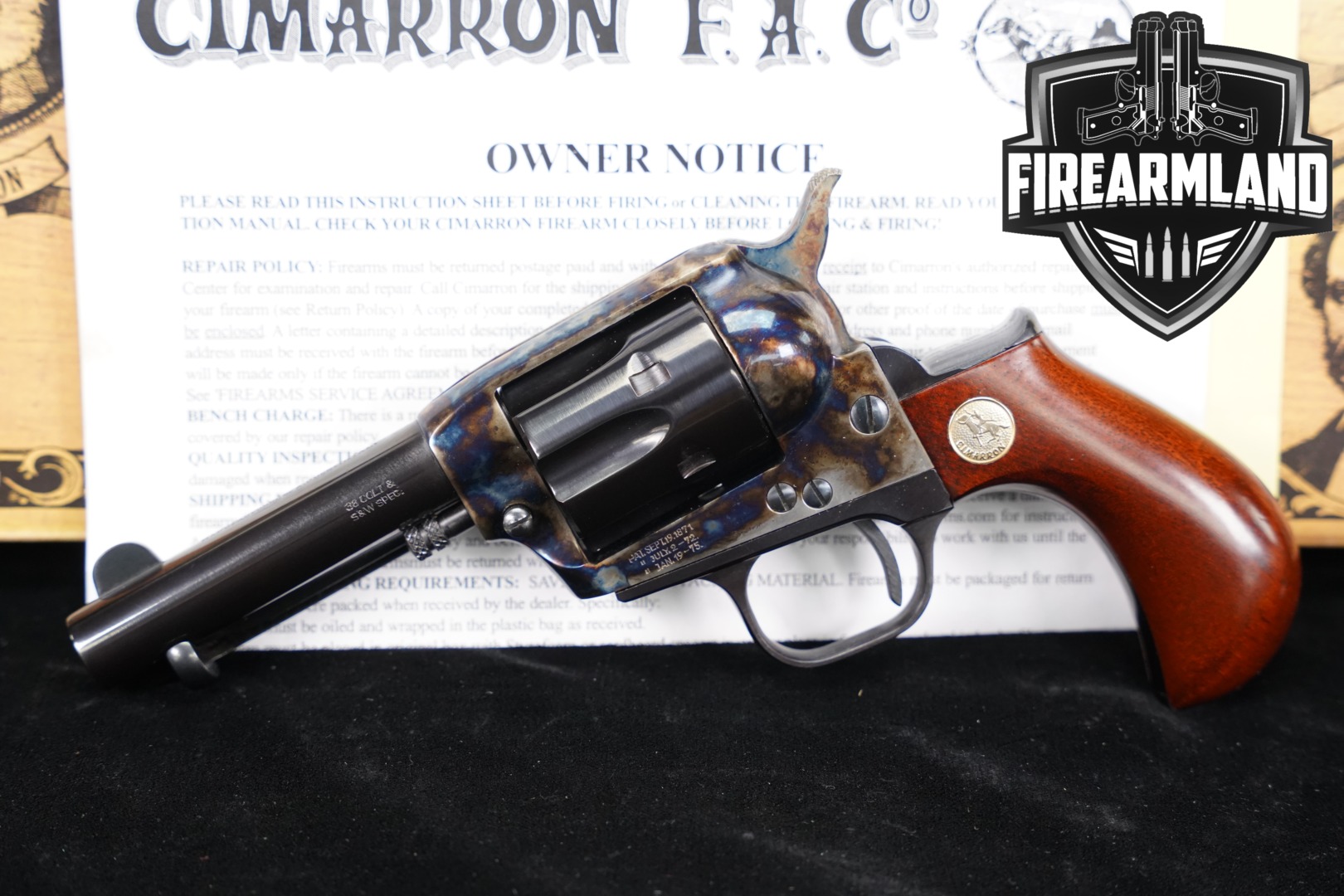 Cimarron Firearms Lightning .38 Spl. Two-Tone Color Case-Hardened & Blued in Excellent Condition Thumbnail