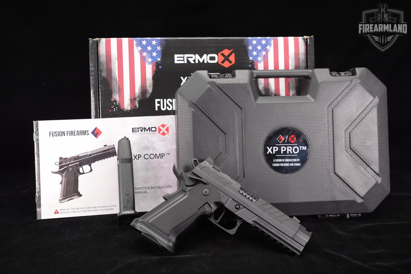 Fusion Firearms XP-PRO COMP 9mm OR 1911 4" 2011 ERMOX +2 MAGS & ORIG CASE-img-2