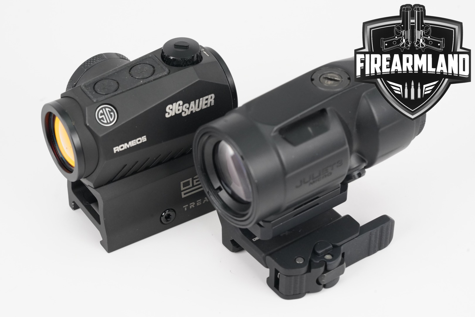 Sig Sauer Romeo5 Tread 1X20mm & Juliet3-Micro 3X Magnifier Combo in Excellent Condition Thumbnail