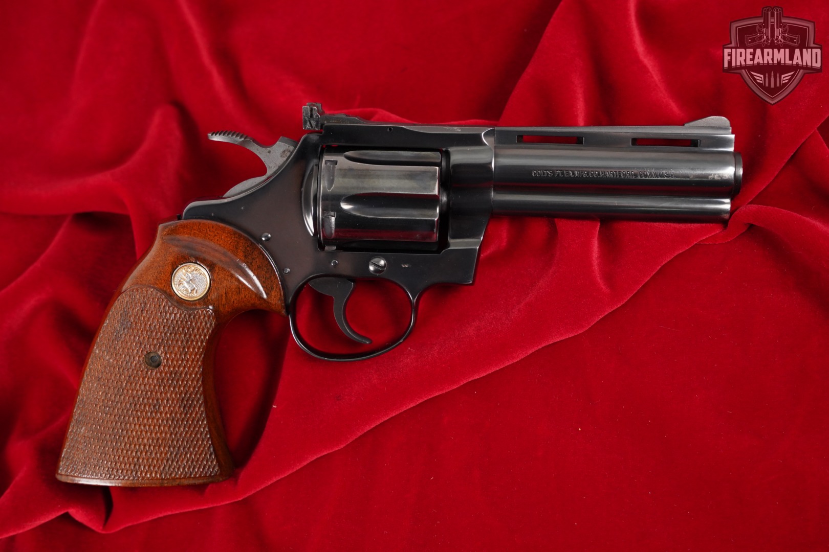 1978 Colt Diamondback 22LR 4" High-Polish Blued Snake Gun-img-4