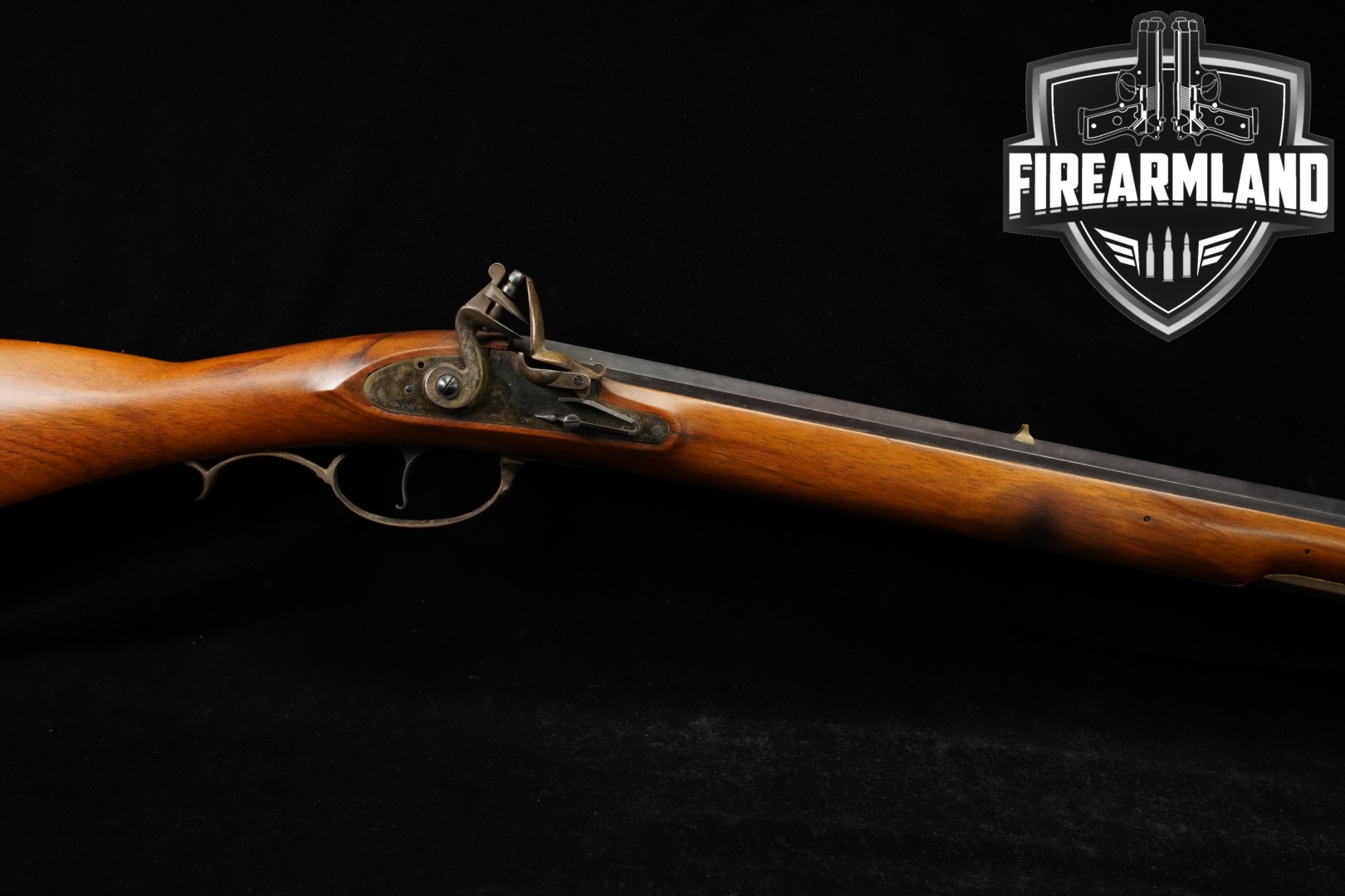 Davide Pedersoli Kentucky Flintlock; Navy Arms Import .45 BPM (Black Powder) Blued & Walnut in Fair Condition Thumbnail
