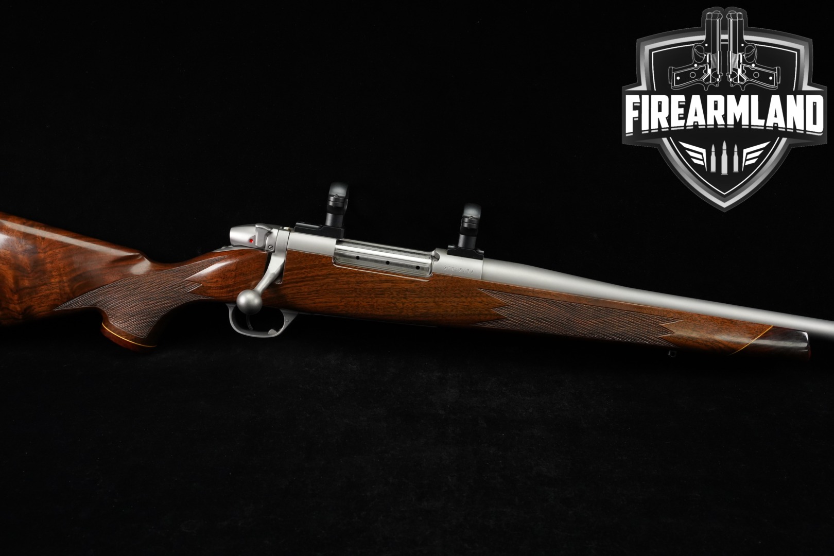 Scope rings and scope ring mounts. Weatherby Mark V .300 Wby. Mag. Stainless & Walnut in Excellent Condition Thumbnail