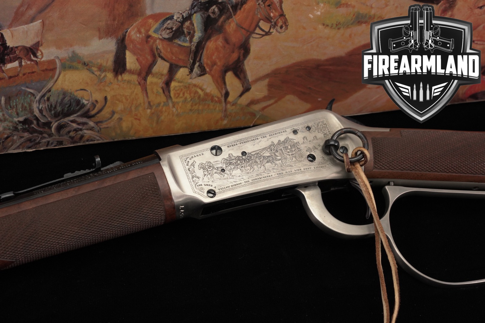 Winchester Repeating Arms Model 94 John Wayne Commemorative .32-40 Winchester Two-Tone Blued/Silver & Walnut in Good Condition Thumbnail