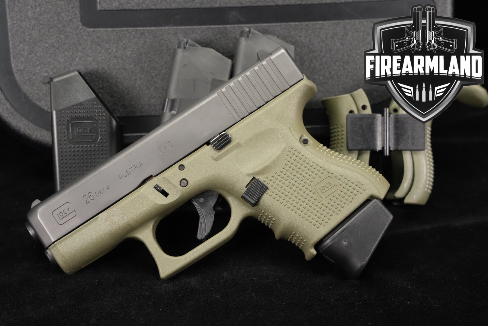 Glock 26 Gen4 9mm Luger Green in Excellent Condition Thumbnail