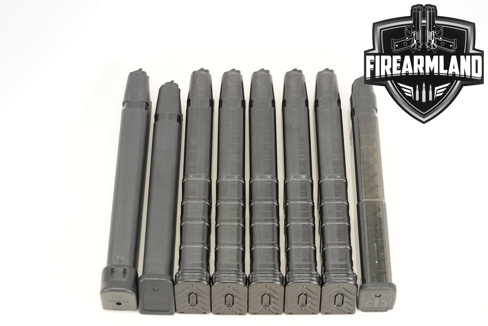 EIGHT (8) Extended Glock 17 19 26 45 47 33 Round Magazines Mags-img-0