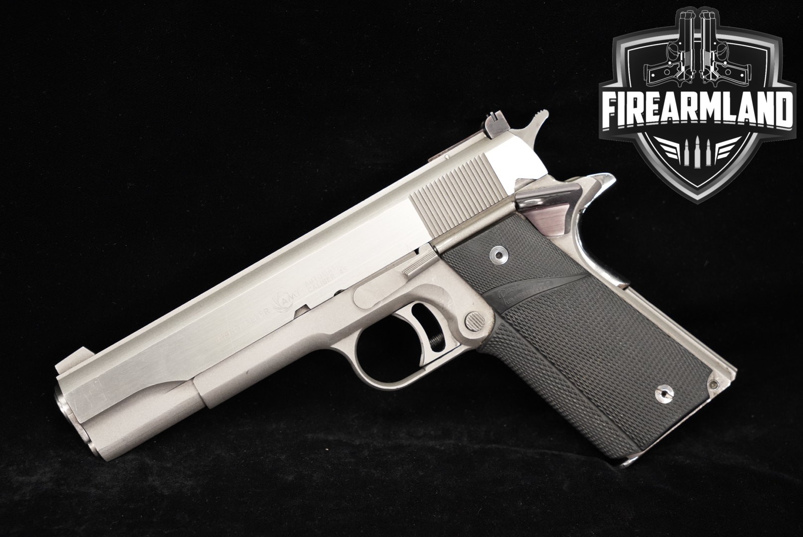 AMT Hardballer 45 ACP 1911 5" Stainless-img-0