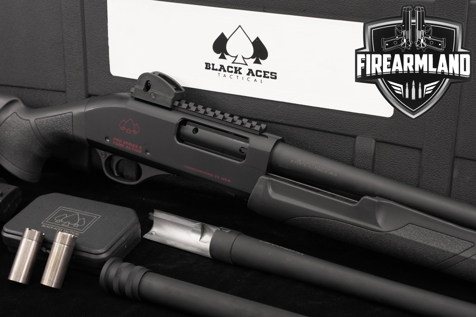 Black Aces Tactical Pro Series X Pump Action 12 Gauge Black in Excellent Condition Thumbnail