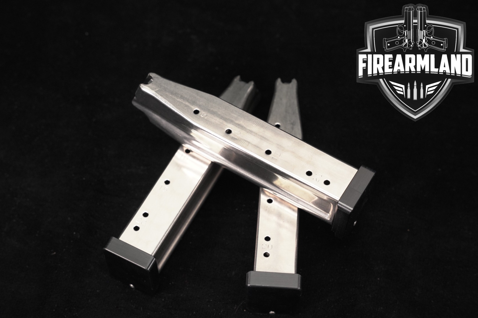 Atlas Gunworks THREE (3) 2011 DS 1911 21 Round 140MM Magazines 9mm Luger in Excellent Condition Thumbnail
